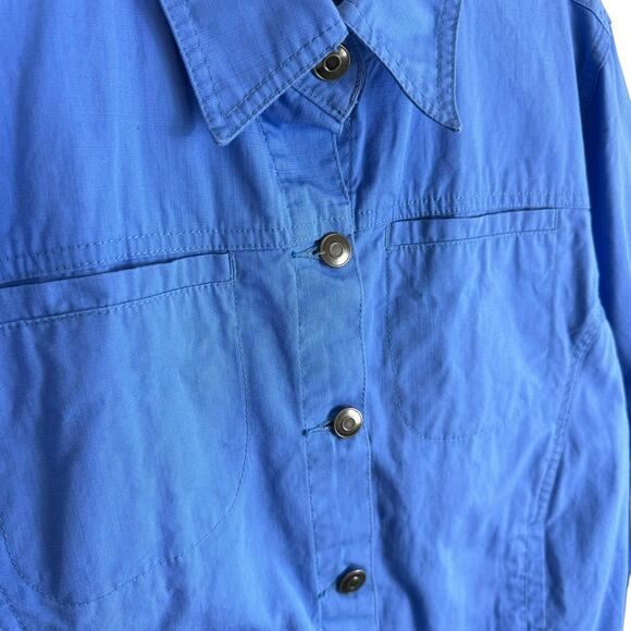 Lighthouse Apparel 100% Cotton Periwinkle Button Up Light Denim Jacket Size M - Picture 3 of 8